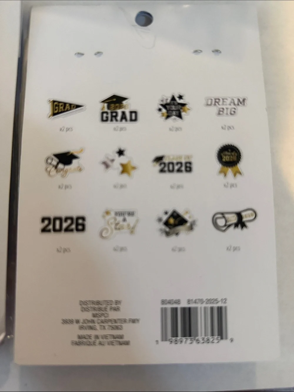Bundle of Recollections Graduation Sticker Packs - Black, Gold, White